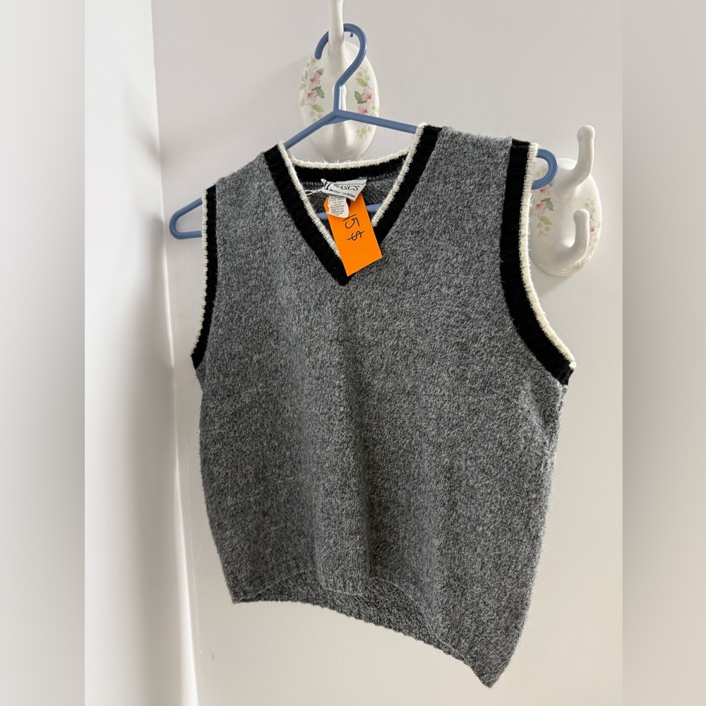 Asics Gray and Black Tank Top